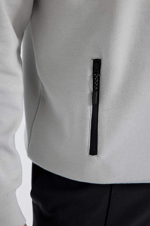 Толстовка Modern Fit с круглым вырезом - Defacto фото 8