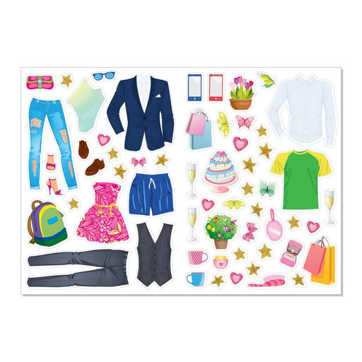 Наклейки Наряди куколку. Свадьба, 12 стр.