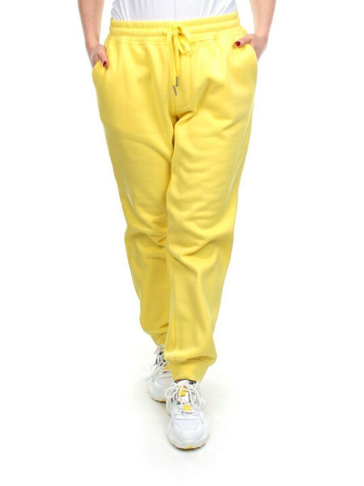 M049 YELLOW Брюки спортивные женские на флисе (100% хлопок) 7986 - Fashion фото 2