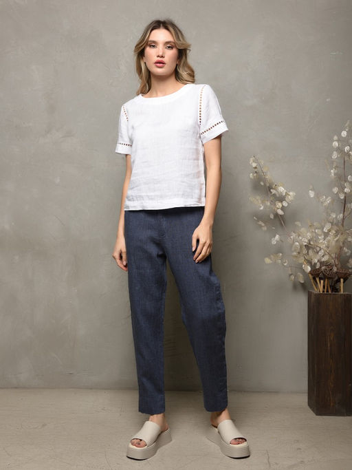 Брюки ЛИГИ 01020O синий-меланж