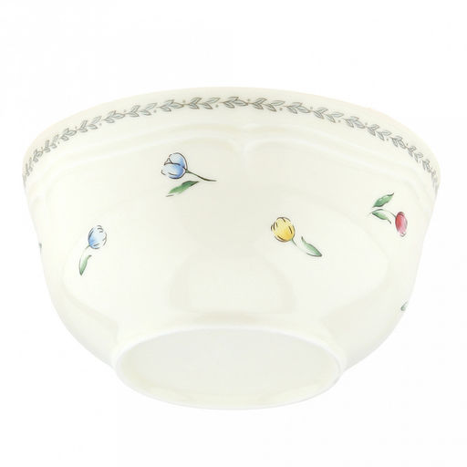 Ласковый май Салатник фарфоровый 650мл, д14см, h7см, с деколью, рельефный декор, кремовый (Китай) - Домашняя мода фото 3