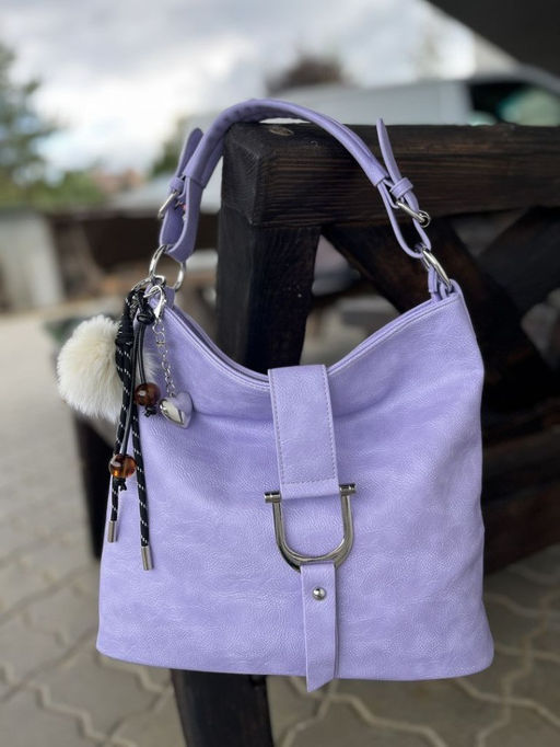 Женская сумка хобо из эко кожи 007 Фиолетовый - Cidirro фото 2