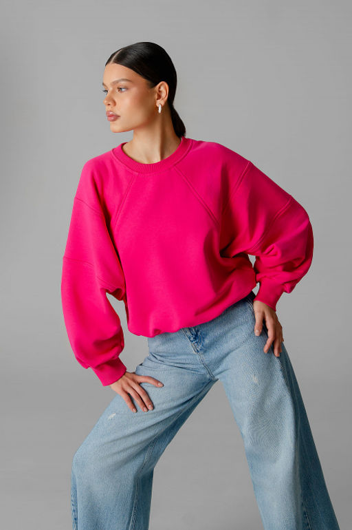 Арт. 15110/2 Свитшот женский укороченный one size (42-50) Цвет:фуксия - Калинка фото 22