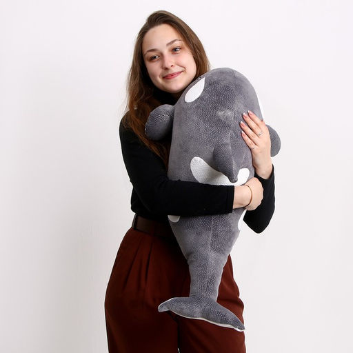 Мягкая игрушка «Косатка», 80 см, цвет серый