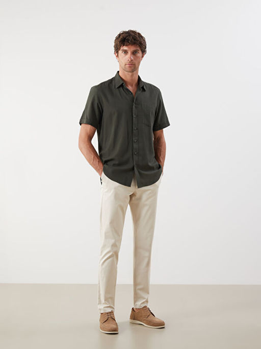 Regular Fit K?sa Kollu Arm?rl? Erkek G?mlek