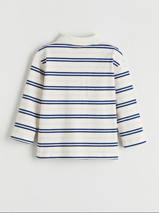 Polo Yaka ?izgili K?z ?ocuk Ti??rt