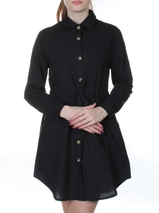 801 Платье хлопковое с поясом Fashion