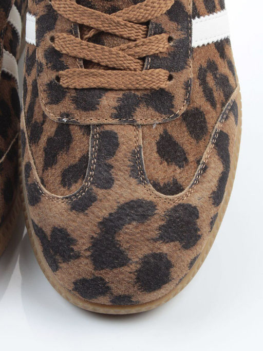 03-270-6PC LT. BROWN/LEOPARD Кеды женские (натуральная кожа) - Фабричный китай фото 13