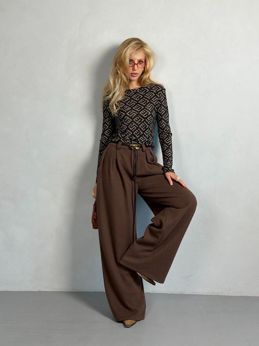 Лонгслив #КТ5930-8, чёрный,бежевый - Dommod фото 9