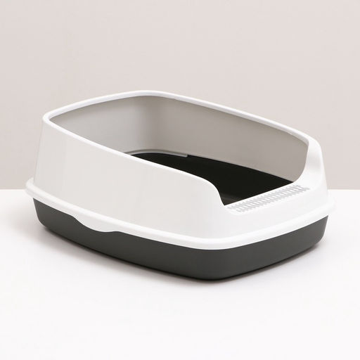 Туалет «Айша» S, 45×35×18.5 см, с высоким бортом, серый