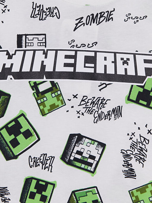 Minecraft Bask?l? Erkek ?ocuk ?ortlu Pijama Tak?m?