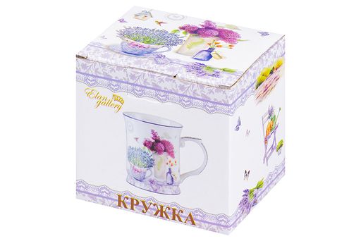 Кружка 400 мл 12,5*9*10 см Лаванда NEW BONE CHINA - Elan gallery фото 6