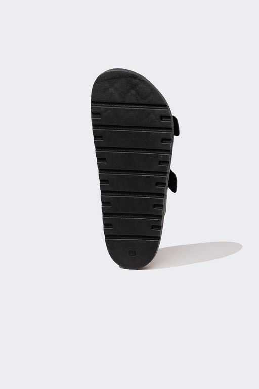 Мужские тапочки из искусственной кожи с двойной окантовкой на высокой подошве - Defacto фото 5