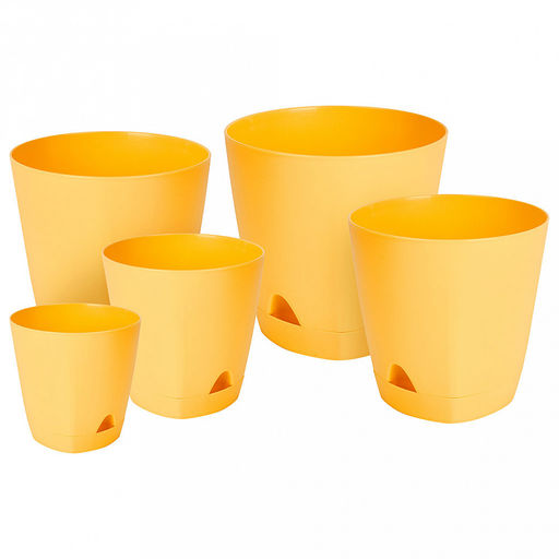 Ingreen Горшок для цветов пластмассовый Amsterdam 0,65л, д11см, h10см, с прикорневым поливом, спелая груша (Россия) - Домашняя мода фото 9