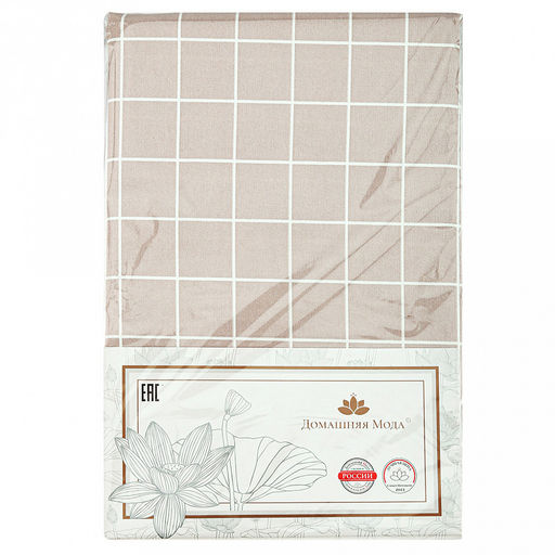 Скатерть 240х145см "Сардиния" клетка, длина стола до 200см, на 10-12 персон, рогожка, хлопок "Премиум" 186г/м2, упаковка классическая 28х41см, "Домашняя мода" (Россия)