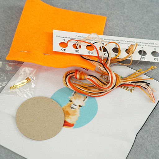 Набор для вышивания PANNA Живая картина JK-2189 Брошь. Лама 5.5 х 5.5 см