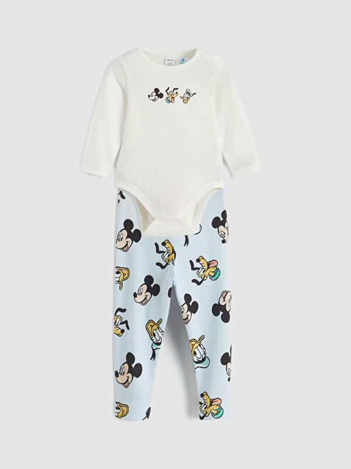 Mickey ve Arkada?lar? Bask?l? ??t??tl? Body ve E?ofman Alt?