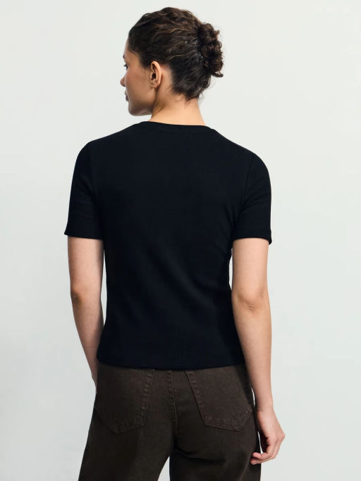 Базовая футболка в рубчик / Zarina  фото 5