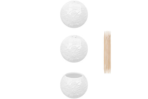 Набор 4 пр.-20*17*9 см Веточки-цветочки Сахарница+Вазочка под зуб.и набор для спец.2 пр.на бам.под - Elan gallery фото 7