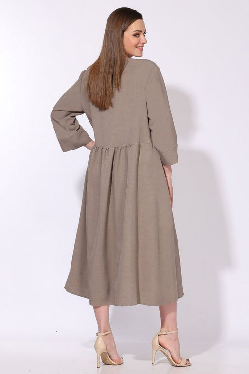 Платье пудрового цвета больших размеров женское из вискозы