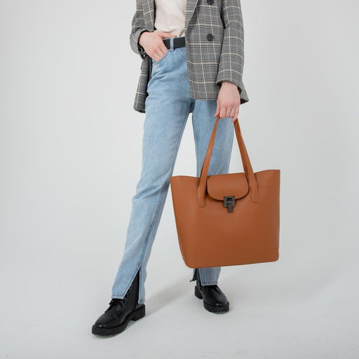 Сумка-тоут на молнии, цвет коричневый - Simaland фото 6