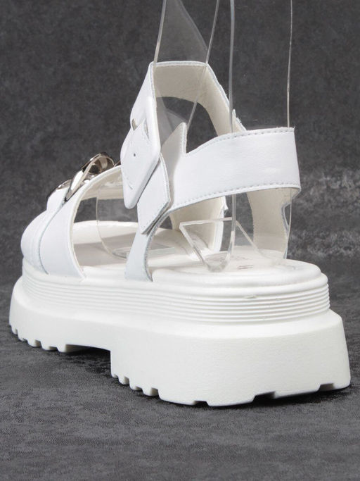 08-PEAG03-1 WHITE Босоножки женские (натуральная кожа) - Фабричный китай фото 7