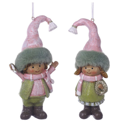 Фигурка декоративная подвесная "Дети", L6 W5 H13 см, 2в.