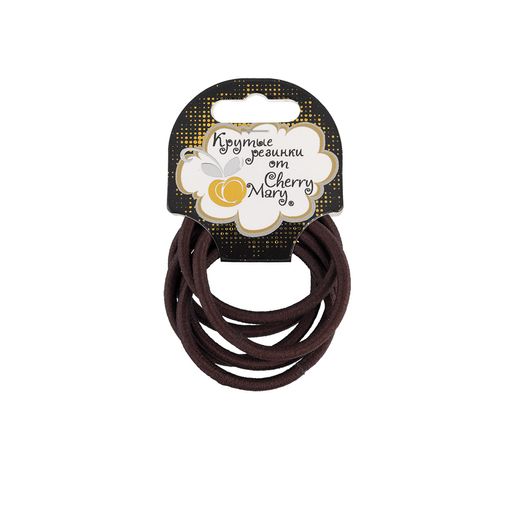 CHERRY MARY V/R4033 Набор резинок для волос 5 х 6 шт №02 коричневый