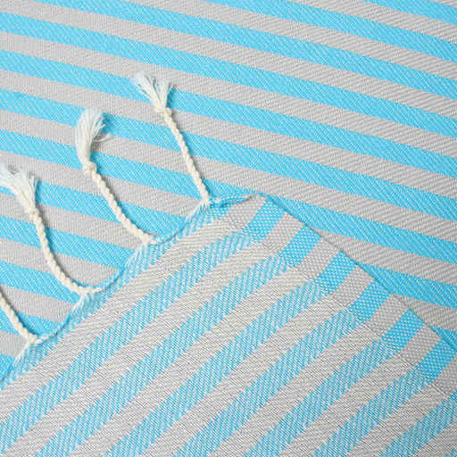 Полотенце - пештемаль пляжное «Полосы», 100×180 см, хлопок 100% голубое