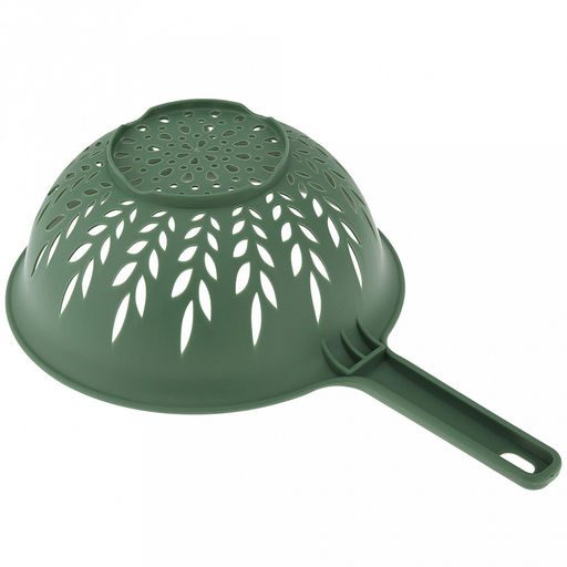 Дуршлаг пластмассовый Фестиваль д20,7см h8,8см, с ручкой 11,5см, матовый пластик, цвет - зеленый (Китай) - Домашняя Мода фото 4
