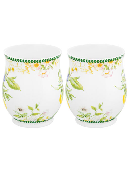 Набор 2 кружек 350 мл 11,5*8,2*10 см Лимоны бочонок, NEW BONE CHINA - Elan gallery фото 6