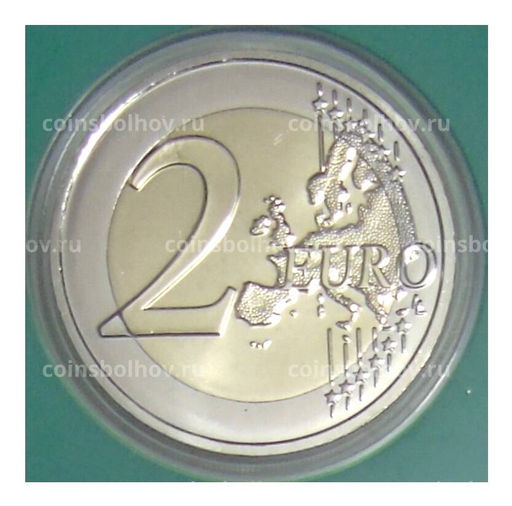 Монета 2 евро 2021 года Франция  XXXIII летние Олимпийские игры, Париж 2024 (в зеленом блистере)