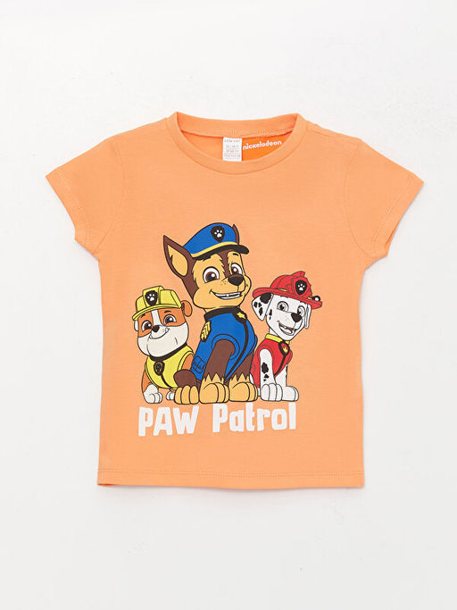 Bisiklet Yaka K?sa Kollu Paw Patrol Bask?l? Erkek Bebek Pijama Tak?m - Waikiki фото 2
