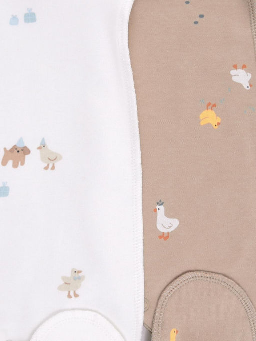 К 6541-2уп/милые животные,веселые гуси набор комбинезон (слип) яс