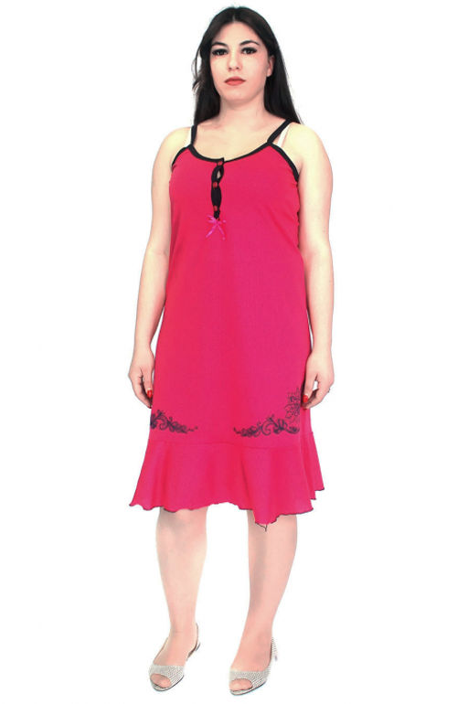 Арт. 5016 Ночная сорочка без рукав кор. Цвет:ассорти - Калинка фото 2