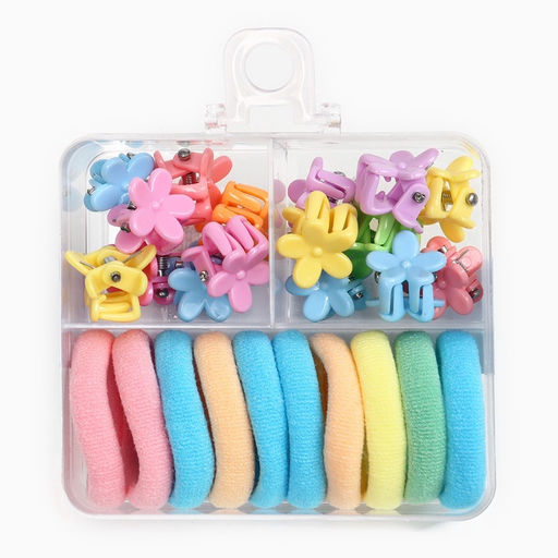 Набор подарочный, резинка для волос 10 шт, заколка крабик 10 шт, Холодное сердце