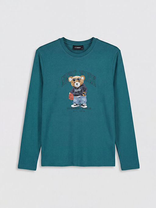 Regular Fit Teddy Bask?l? Erkek Pijama Tak?m?