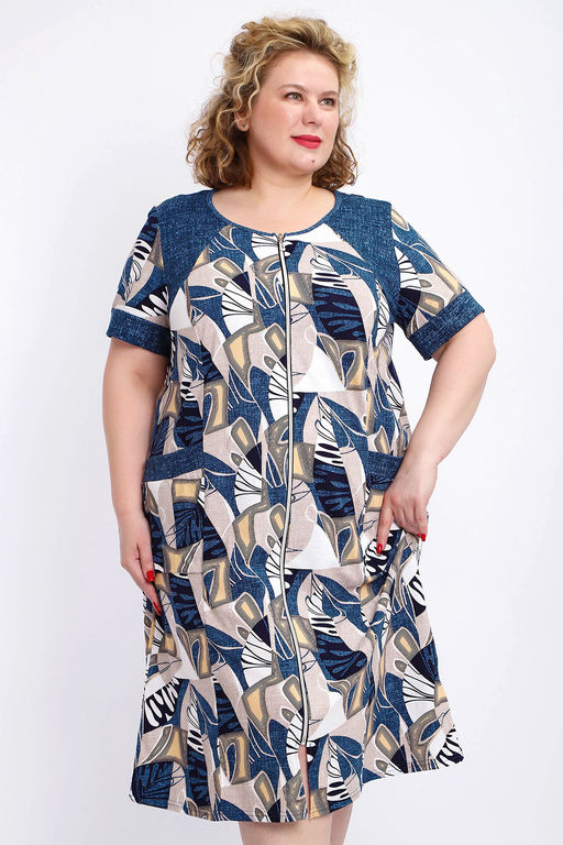 Халат 004 домашний на молнии