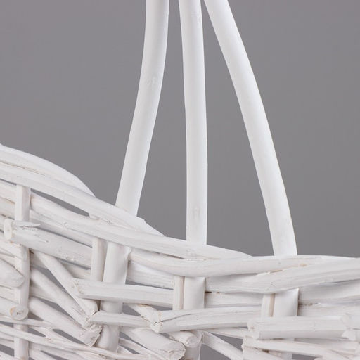 Корзина плетёная для хранения Raja, из лозы, с ручкой, белая, набор 3 шт.