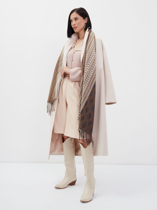 В составе шерсть. Большой теплый двусторонний палантин - Tantino фото 2