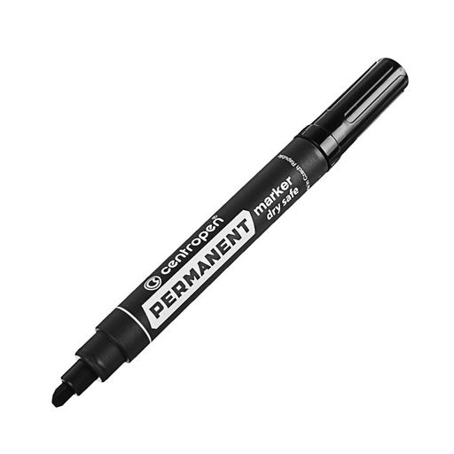 Цена за 9 шт. Маркер перманентный скошенный 5.0 мм Centropen 8516, цвет чёрный (стойкий к высыханию)