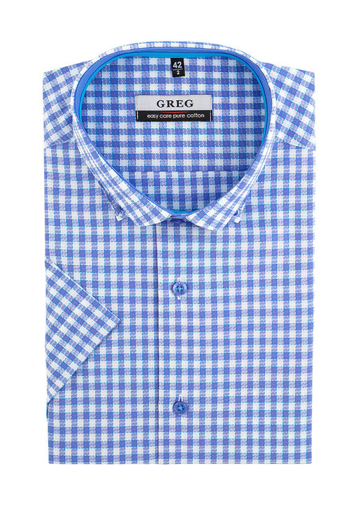 Сорочка мужская короткий рукав GREG 215/101/3319/Z/b/1p  фото 2