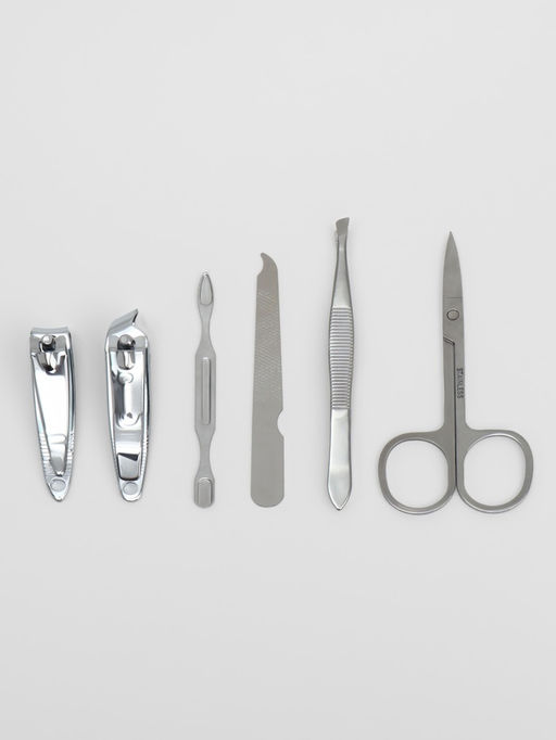 Набор маникюрный REAL MAN, 6 предметов, в футляре, в PVC - коробке, разноцветный