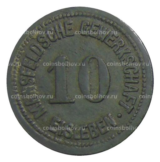 Монета 10 пфеннигов 1918 года Германия Нотгельд Айслебен