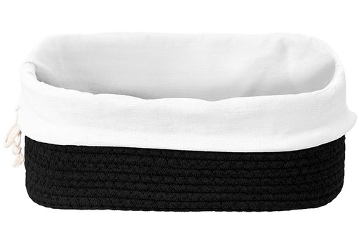 Хлебница плетеная с льняным мешком 35*25*13 см, черная - Elan gallery фото 7