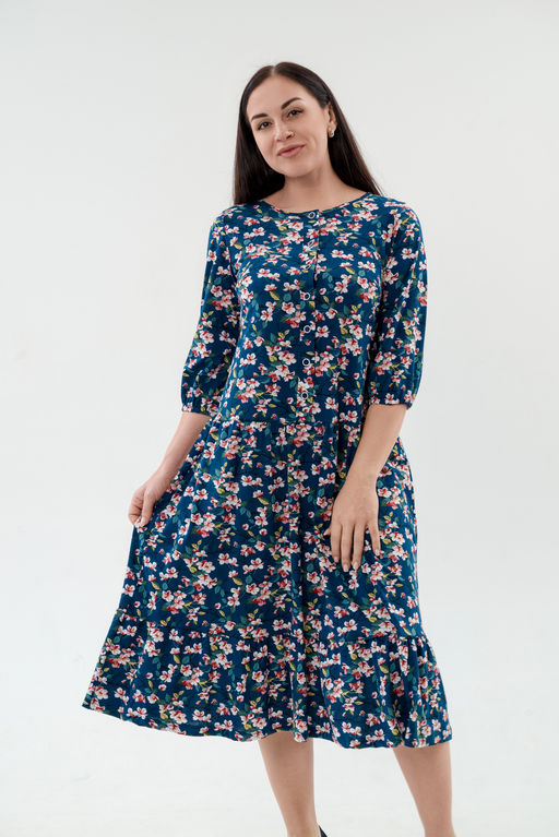 Платье женское из кулирки Софи сакура - Амадэль фото 4