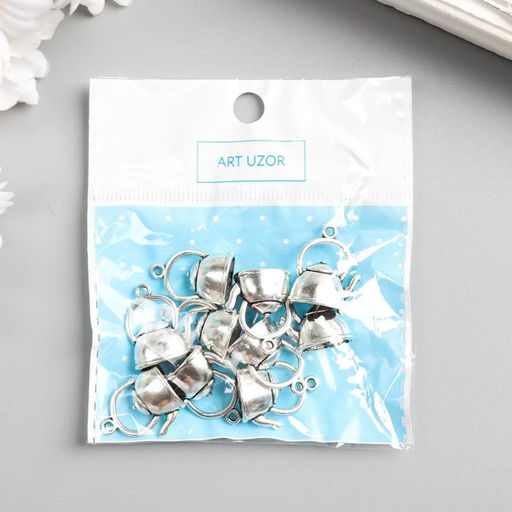 Цена за 10 шт. Декор металл для творчества Чайник (А35087) 2,2х1,7 см - Арт узор фото 4