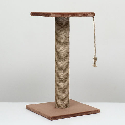 Когтеточка-столбик, 10, с площадкой, КД-37, джут 35 х 35 х 64 - Simaland фото 8