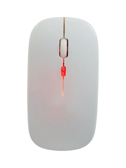Мышь MB-2.4 беспроводная, оптическая, подсветка, 800-1600 dpi, USB, Bluetooth, белая