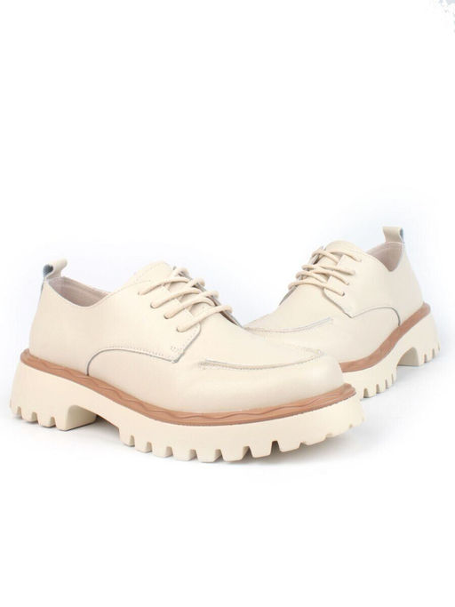 03-HY7-1D BEIGE Полуботинки женские (натуральная кожа)